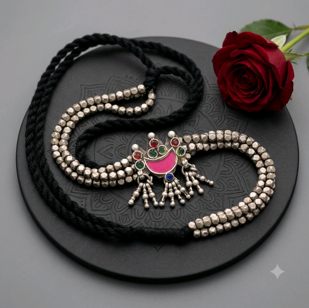 Banjara Rajsthani Ethnic Silver Choker 